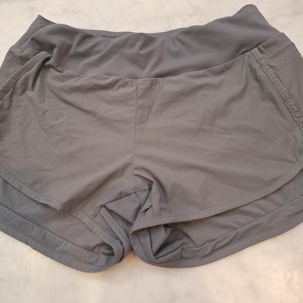 Baleaf Running Shorts Womens Size S Gray Athletic Gym Workout Activewear Pockets
